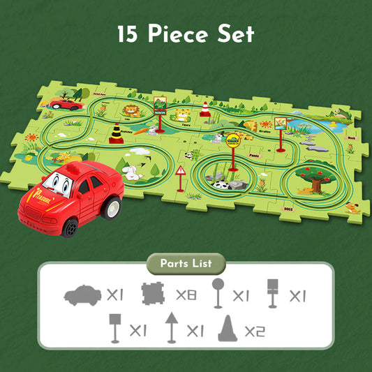 Puzzle Racer - Educational Kids Puzzle Car Track Set