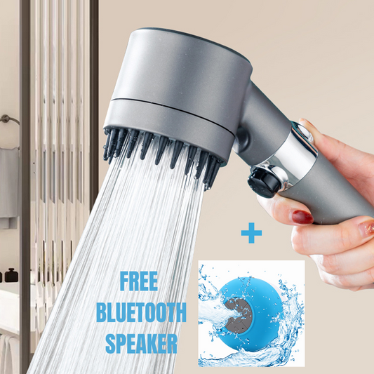 AquaTech UltraPressure™ Shower Head + Free Gift Waterproof Bluetooth Speaker